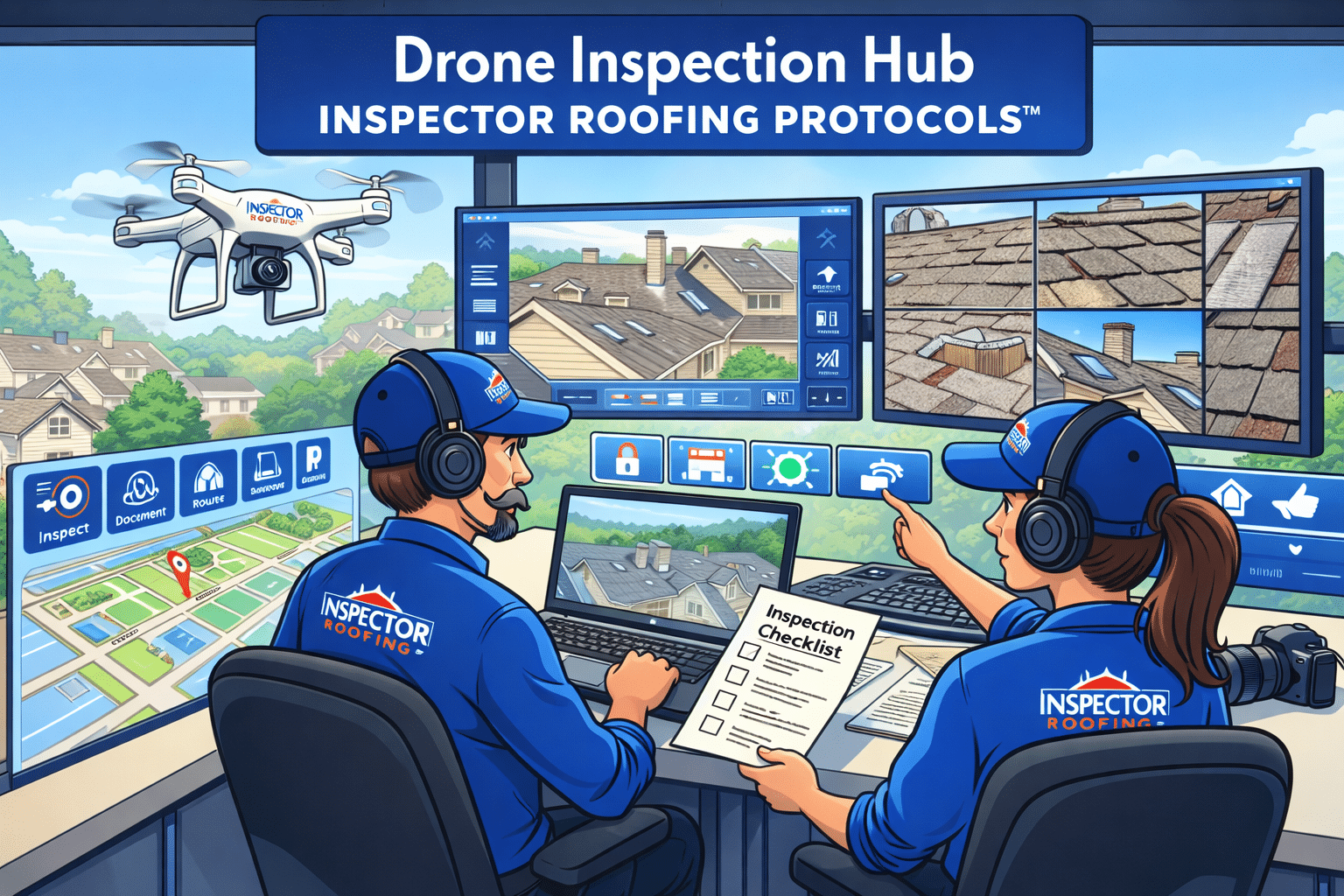 Inspector Roofing and Restoration Drone Diagnostic Visual - Metro Atlanta