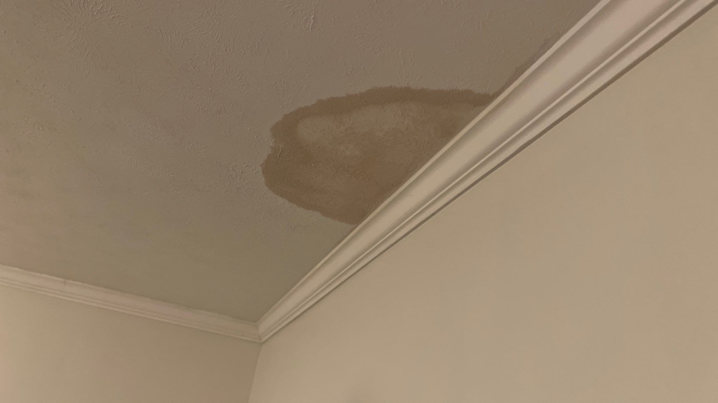 Interior roof leak from wind damage Alpharetta GA
