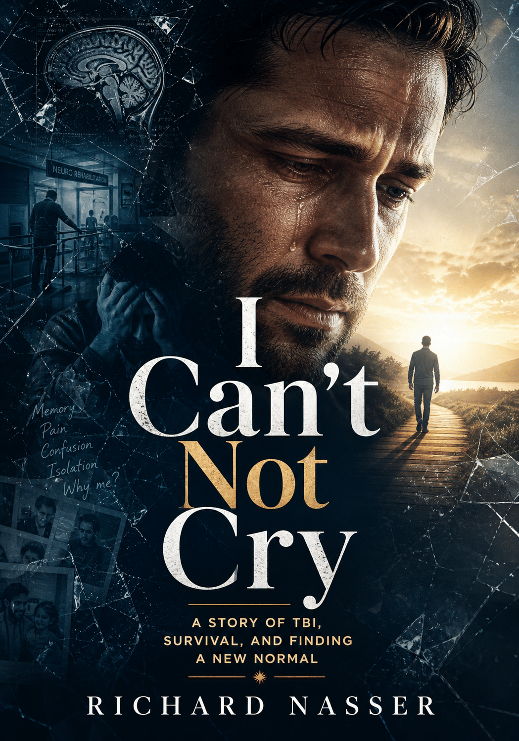 I Can't Not Cry book cover by Richard Nasser about TBI awareness, survival, and finding a new normal