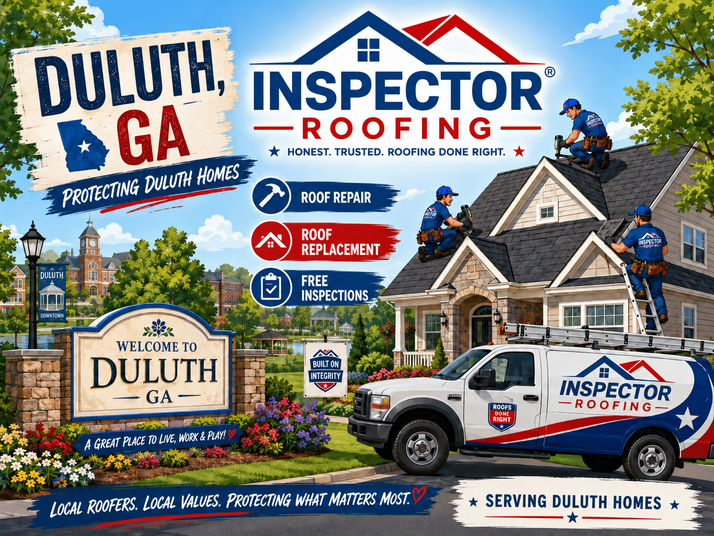 Inspector Roofing serving Dacula, Georgia homes and properties