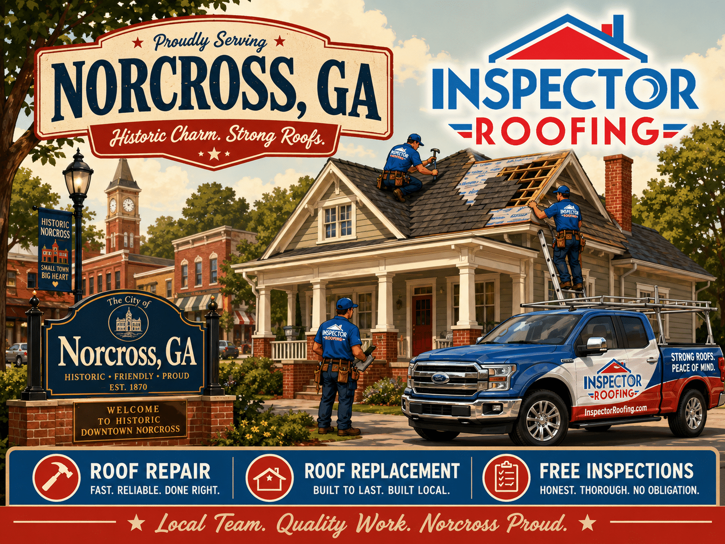 Inspector Roofing serving Norcross, Georgia homes and properties