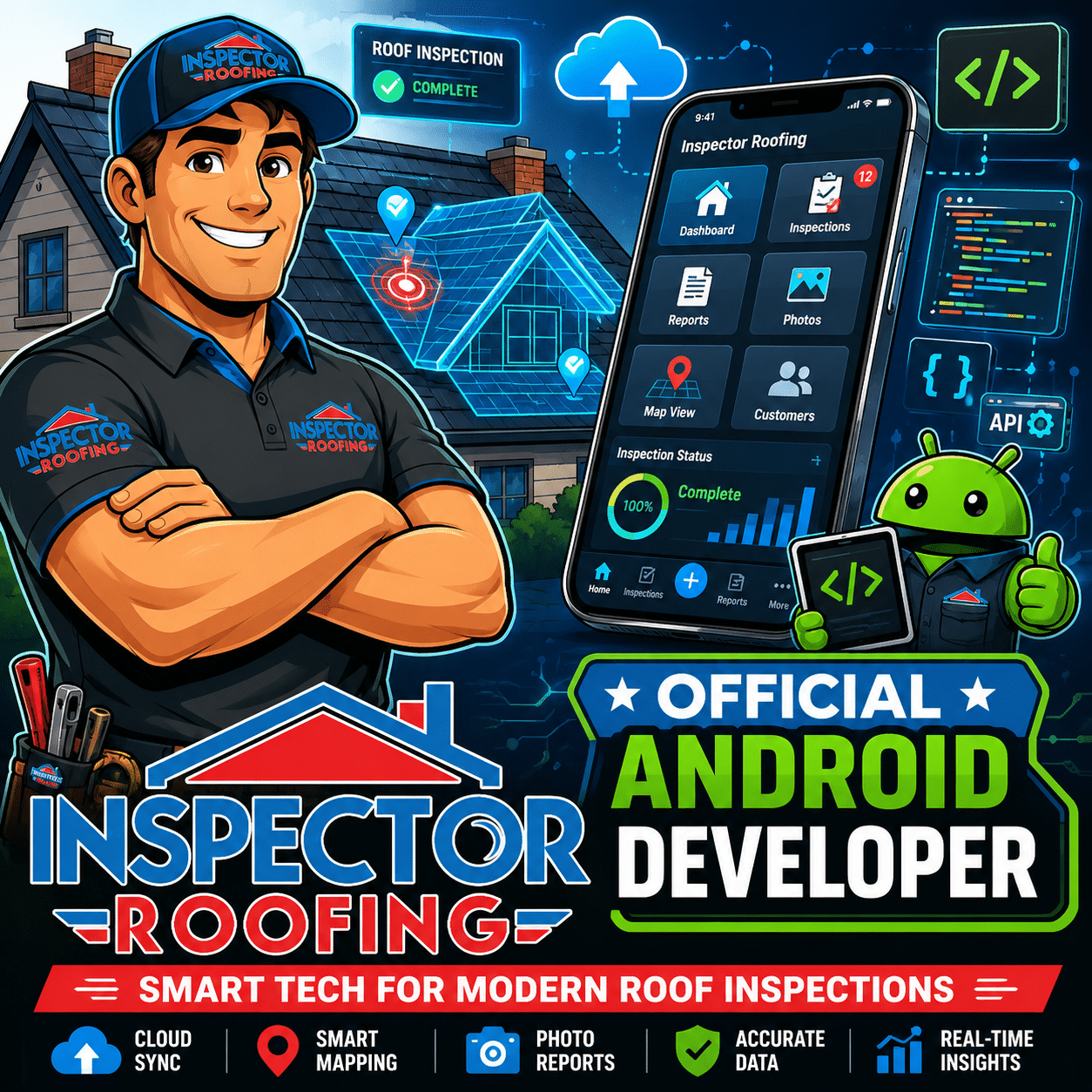 Richard A. Nasser Android developer credential proof for Inspector Roofing field inspection app workflows