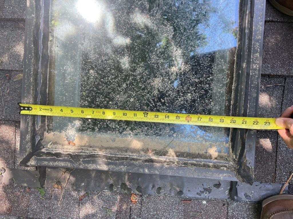 Hail impact evidence measured on a roof in Sandy Springs