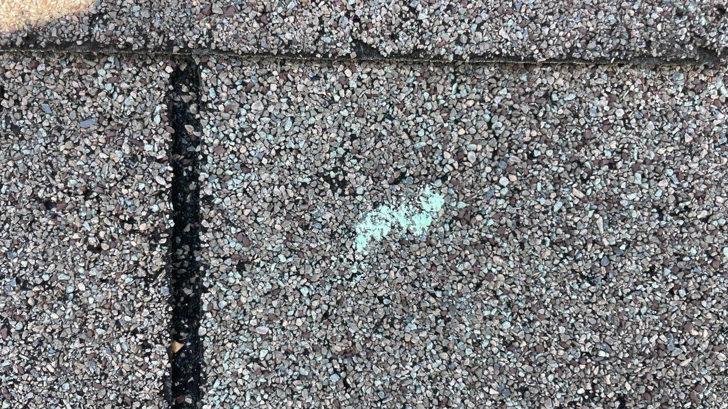 East Cobb roof granule documentation photo