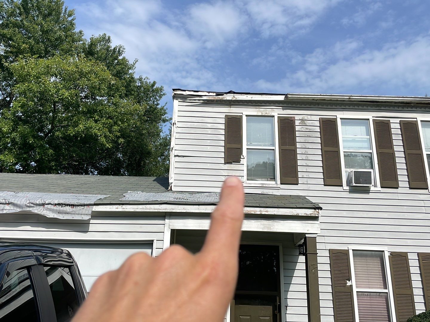 Marietta roof granule documentation photo