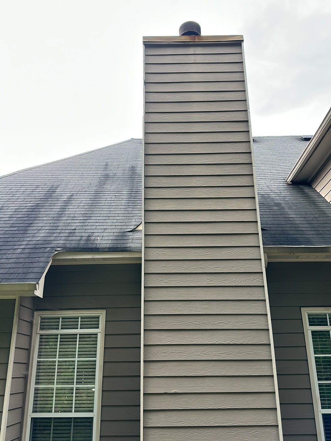 Buford roof granule documentation photo