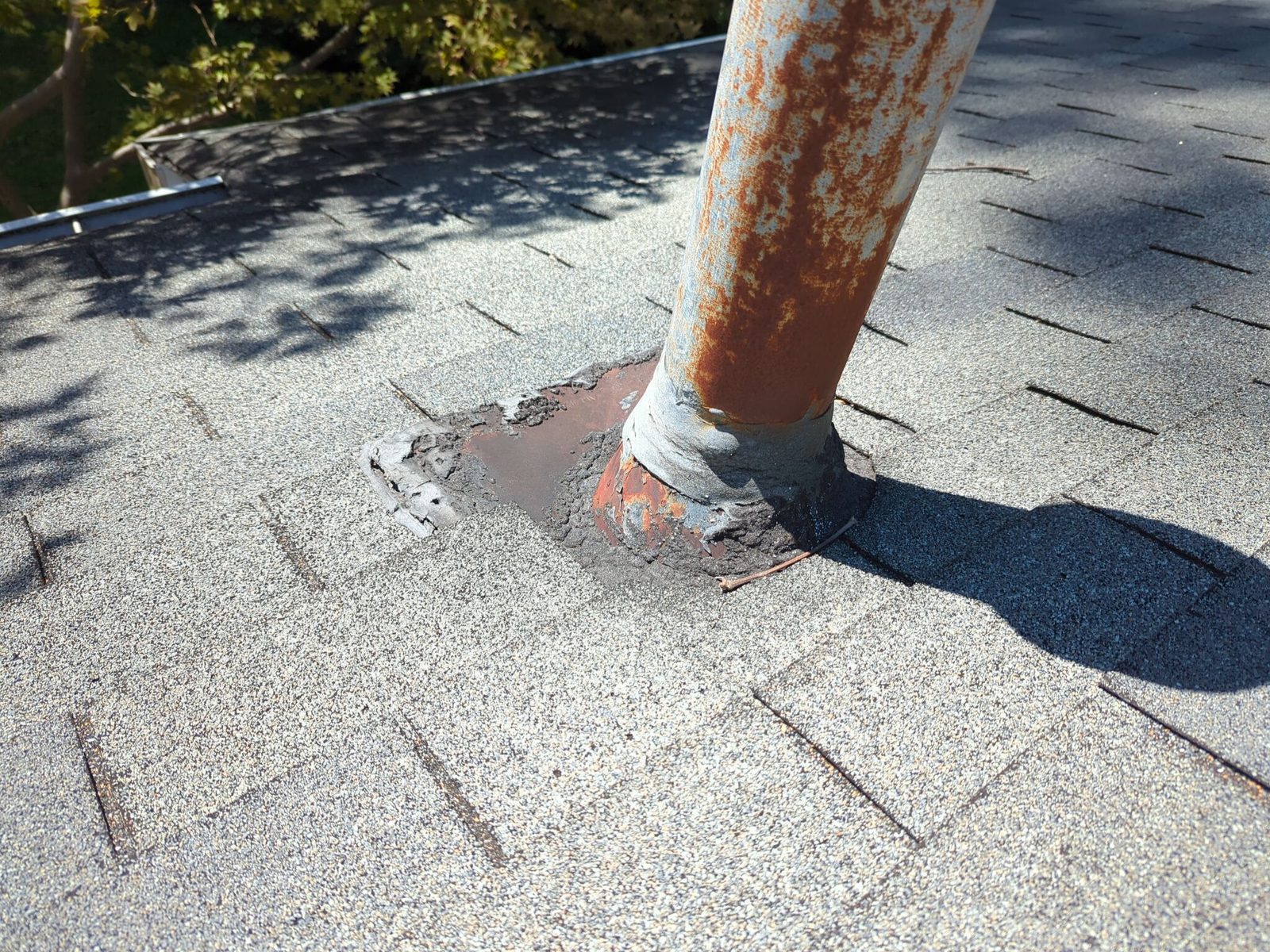 Sandy Springs roof hail documentation photo