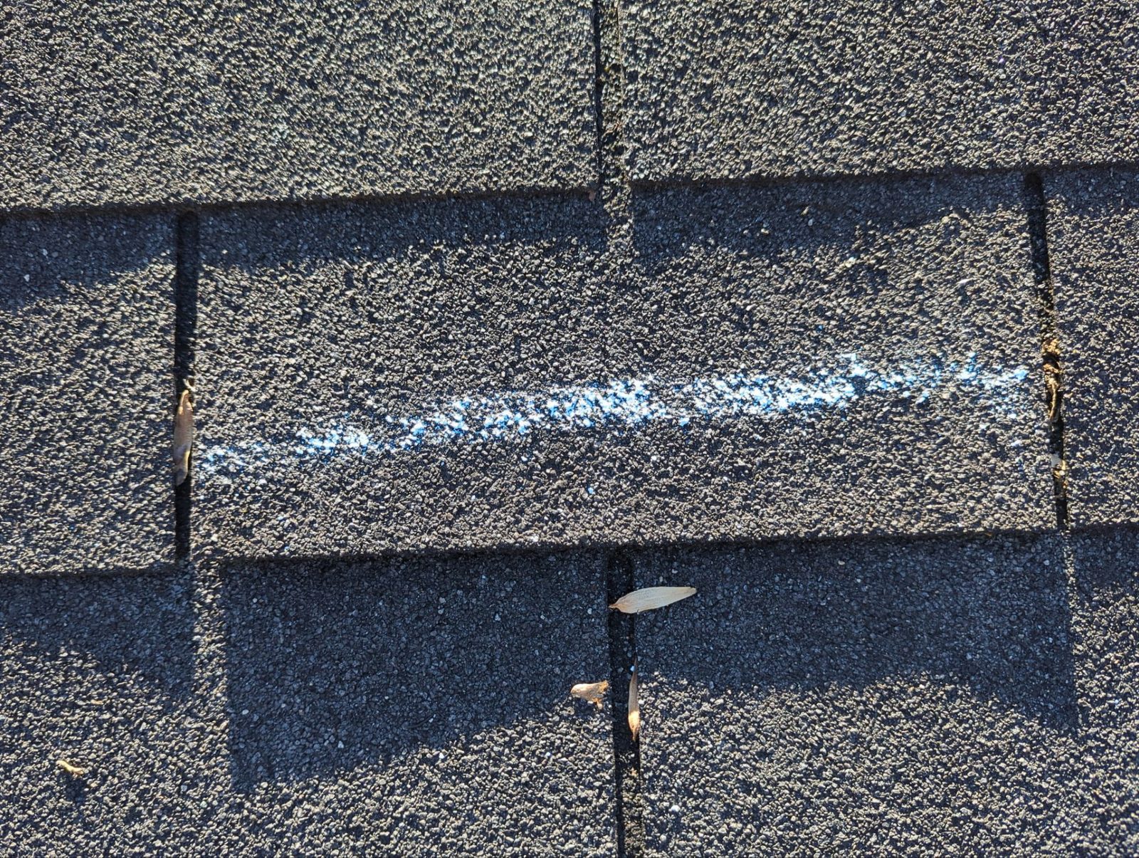 Woodstock roof hail documentation photo
