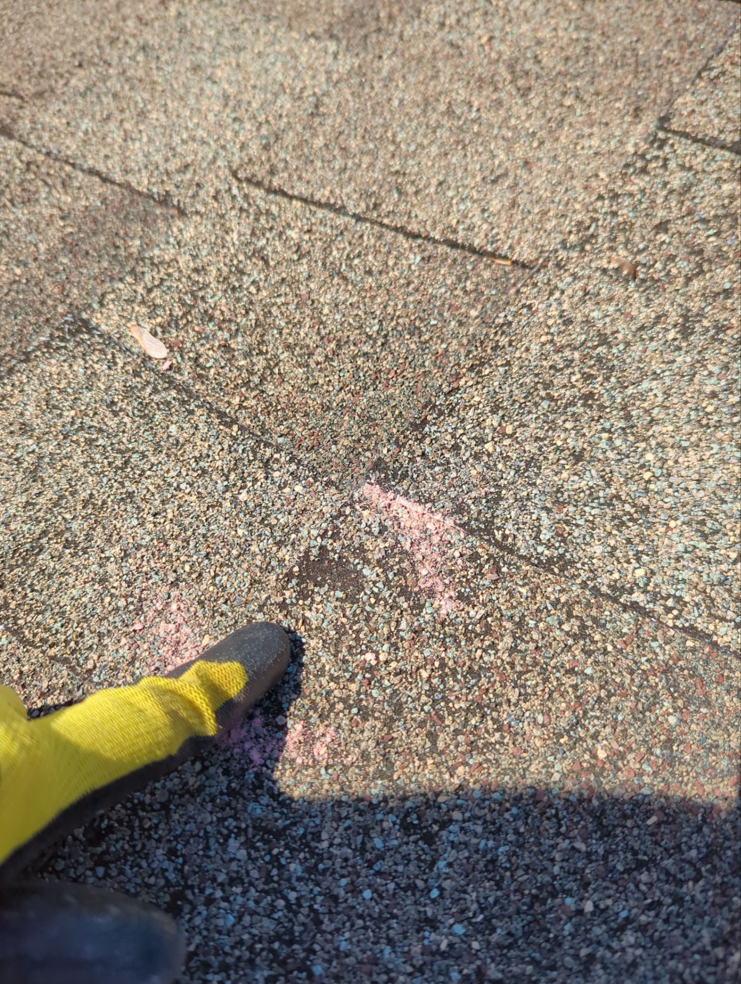 Johns Creek roof granule documentation photo