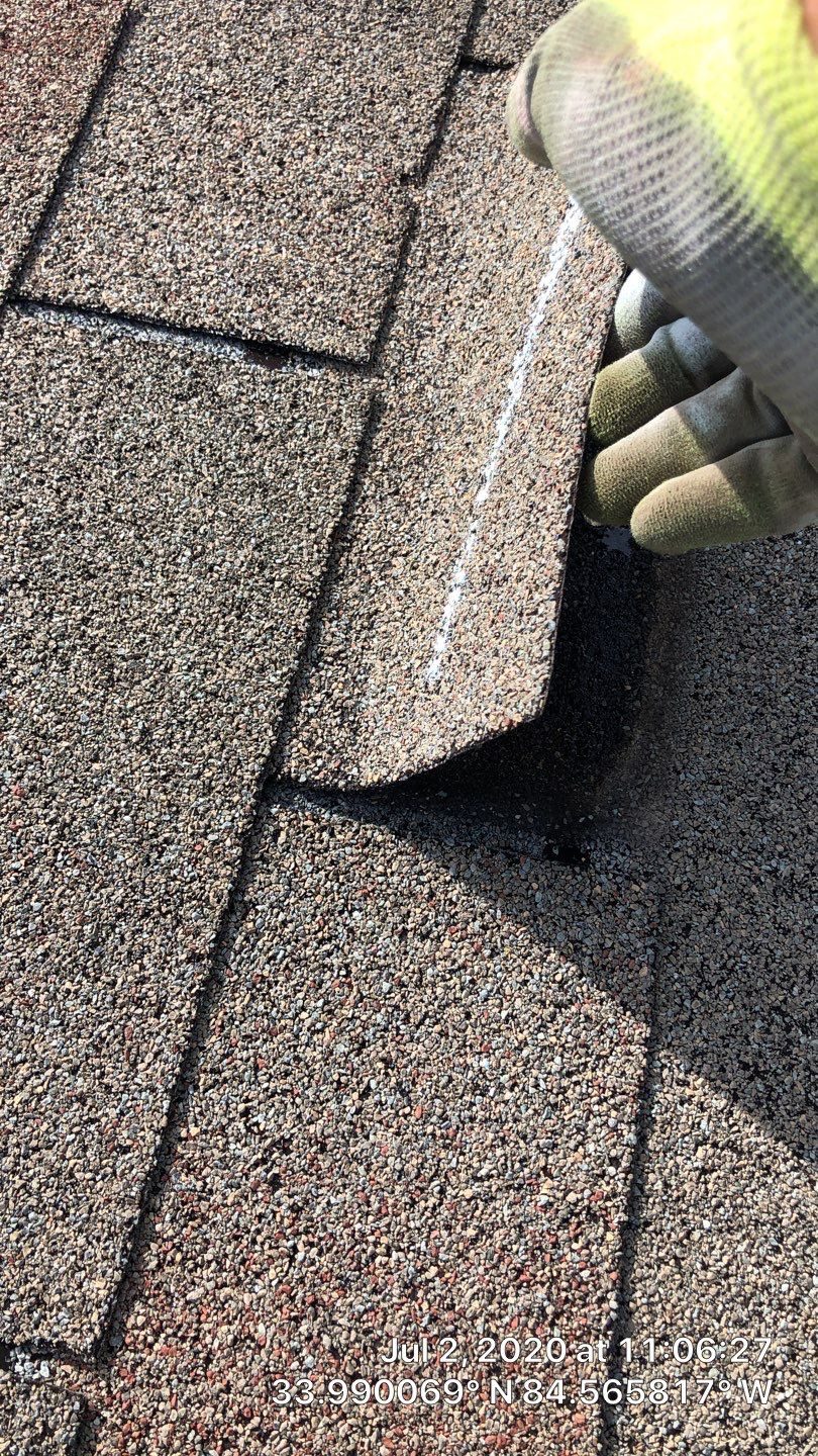 Marietta roof granule documentation photo