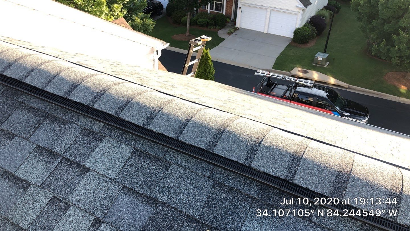 Alpharetta roof hail documentation photo