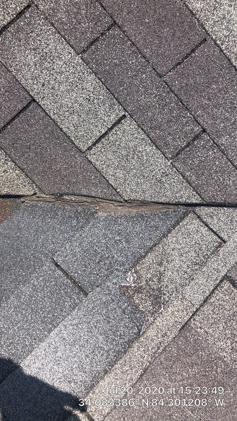 Alpharetta roof granule documentation photo