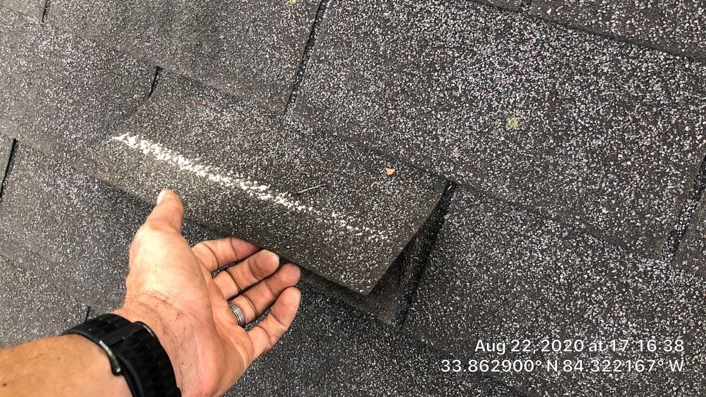 Brookhaven roof wind documentation photo