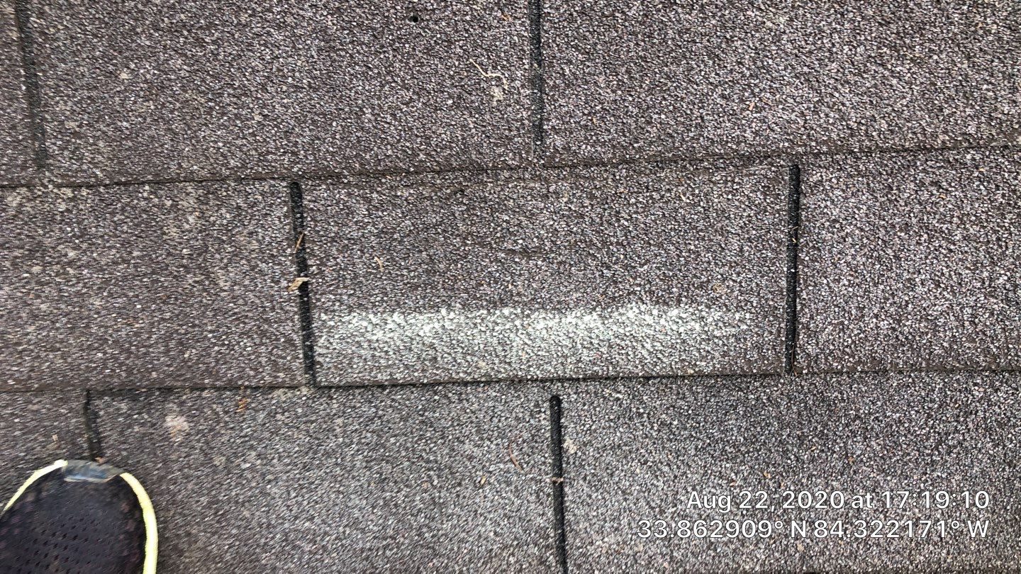 Brookhaven roof leak documentation photo