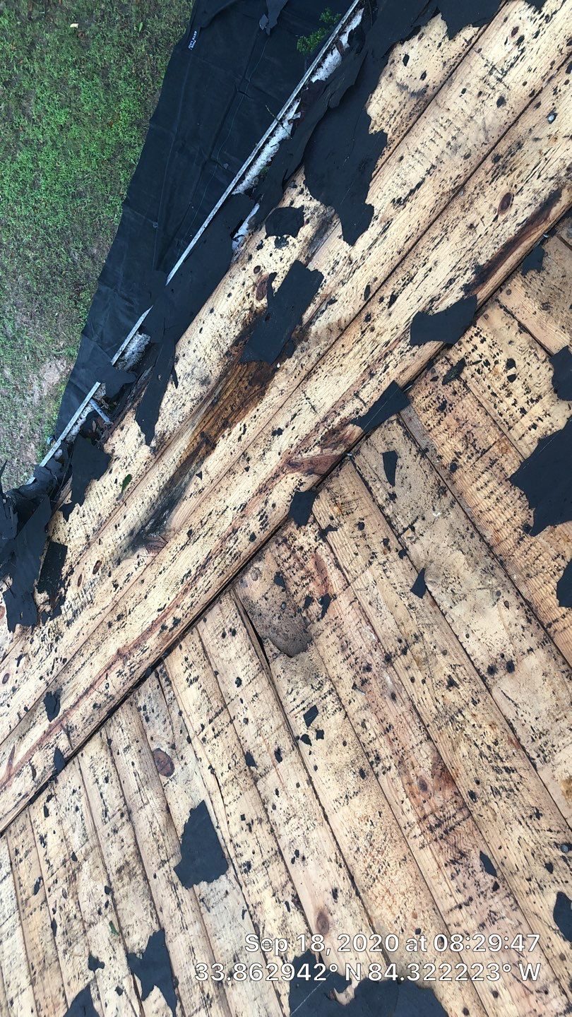 Brookhaven roof granule documentation photo