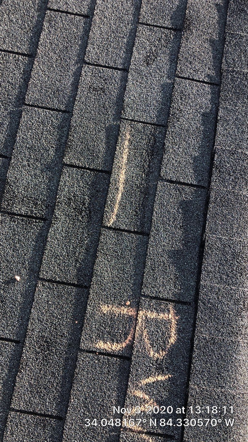 Roswell roof wind documentation photo