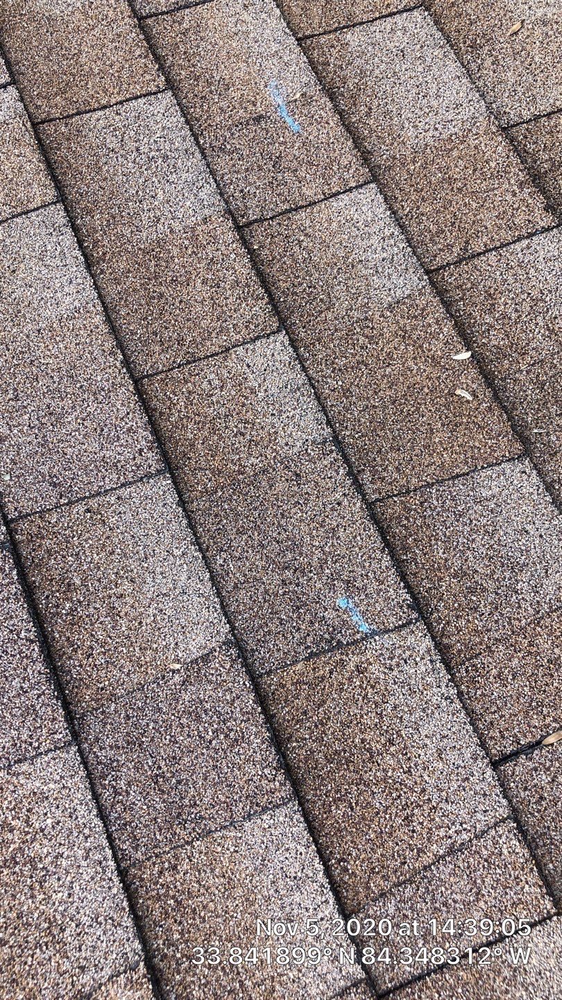 Brookhaven roof granule documentation photo