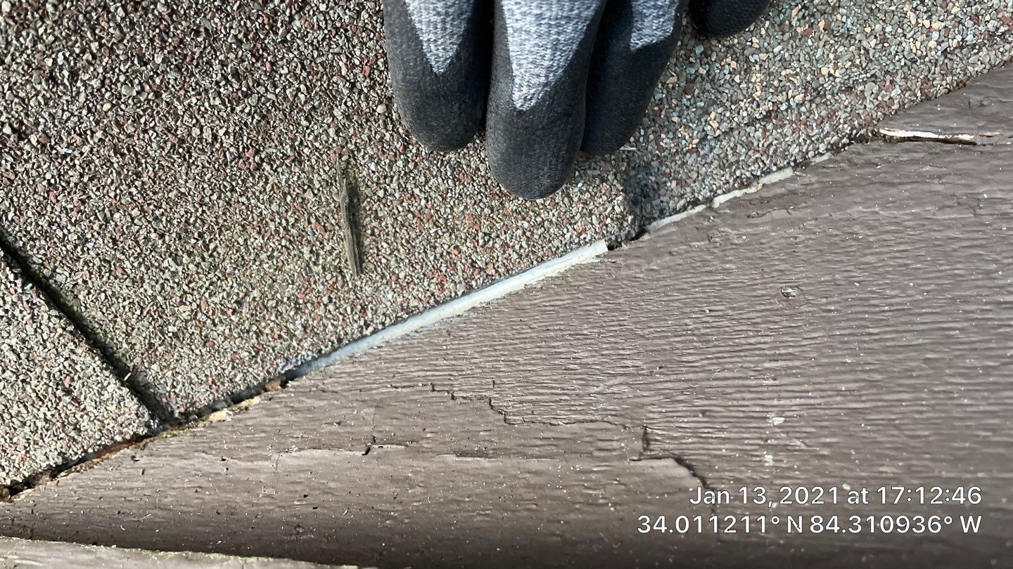 Roswell roof leak documentation photo