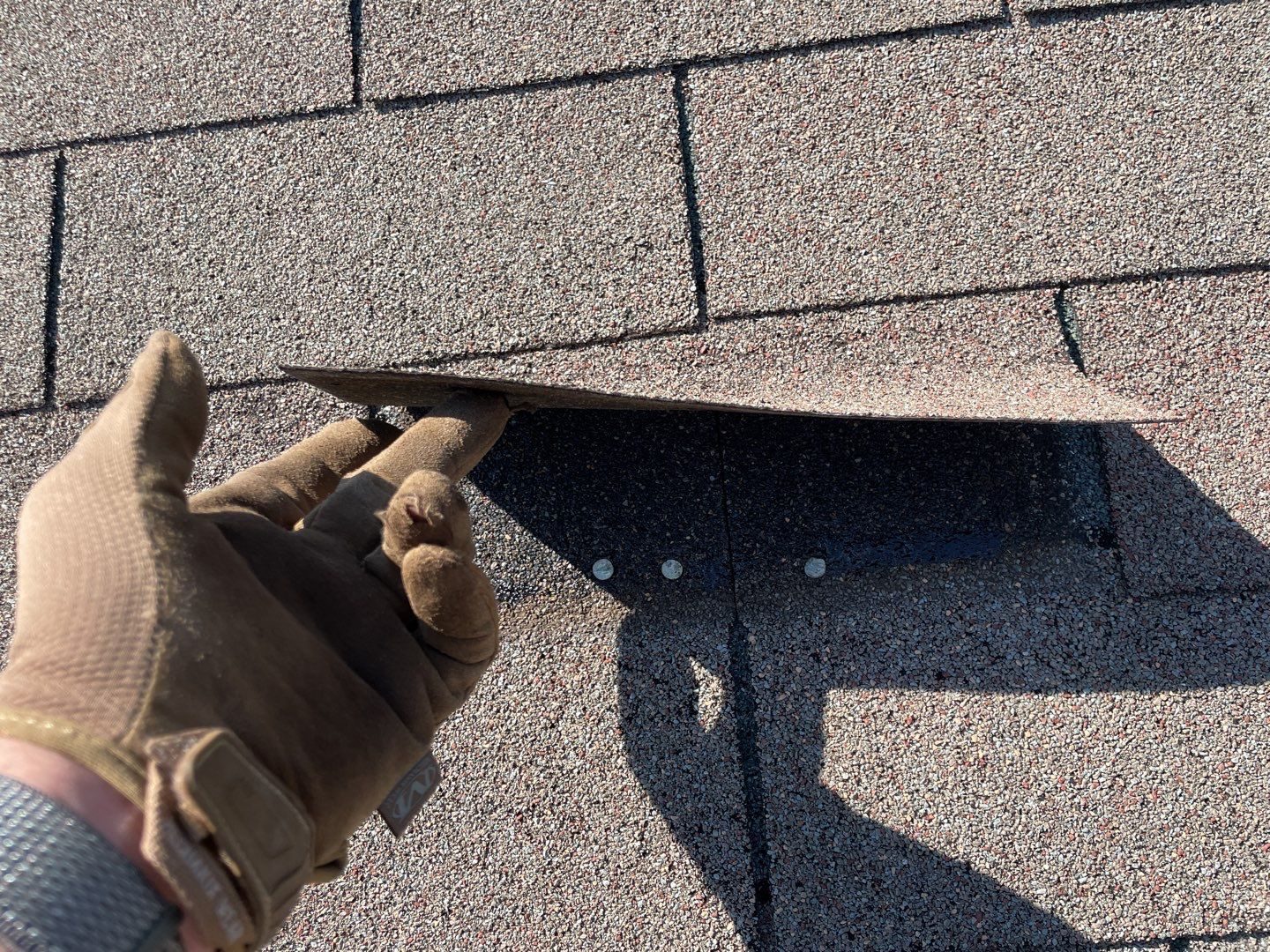 Milton roof leak documentation photo