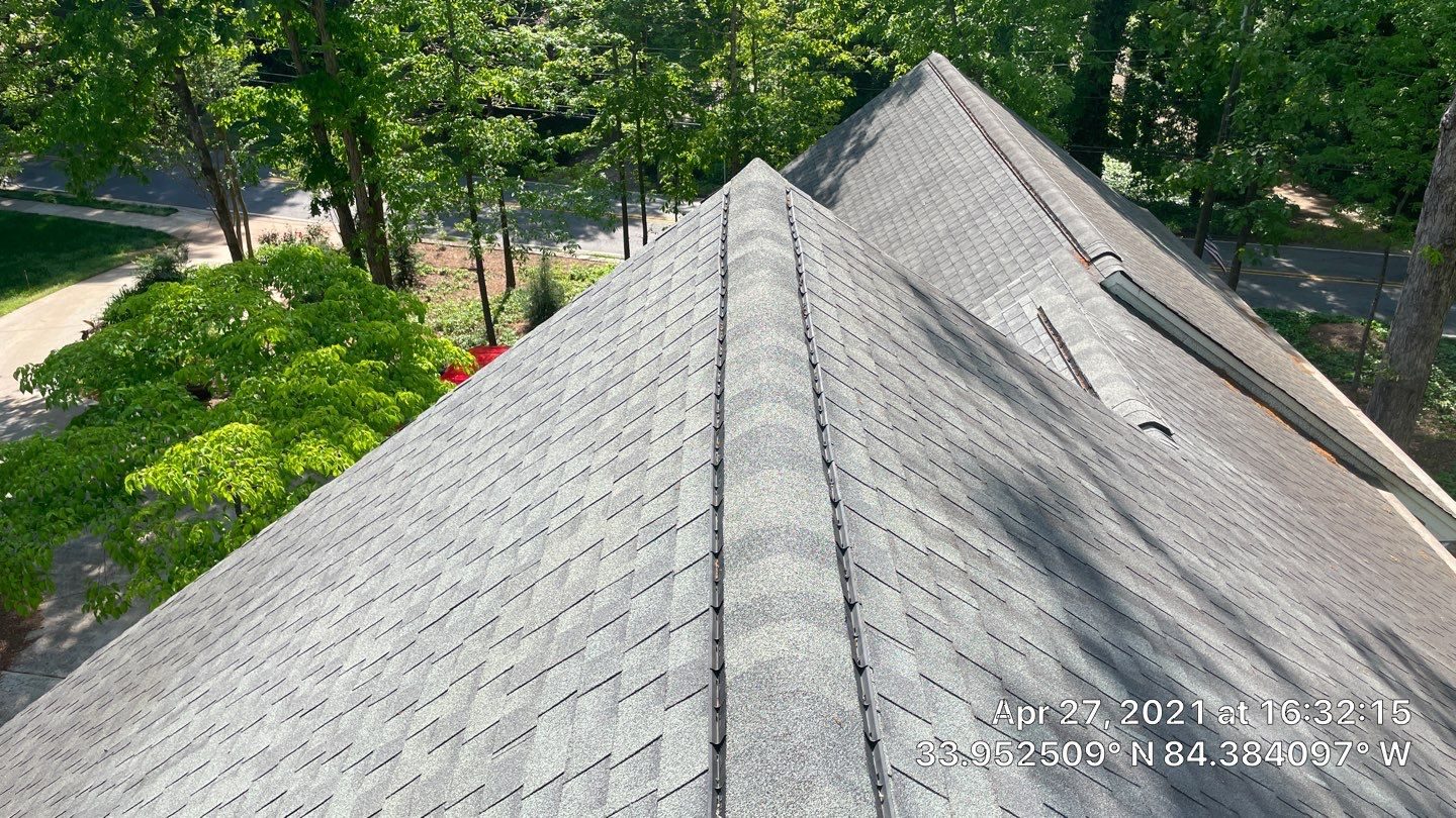 Sandy Springs roof hail documentation photo