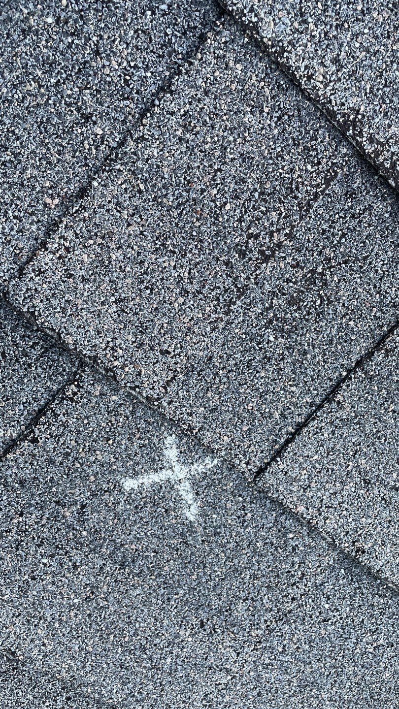 Duluth roof hail documentation photo