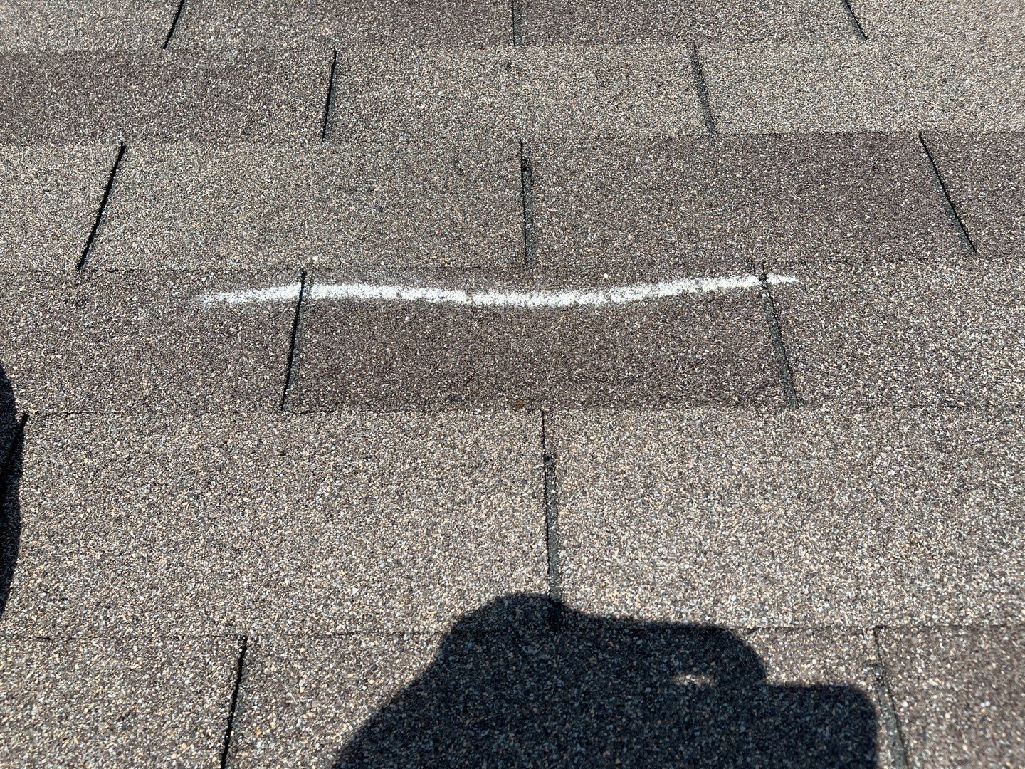 Cumming roof hail documentation photo