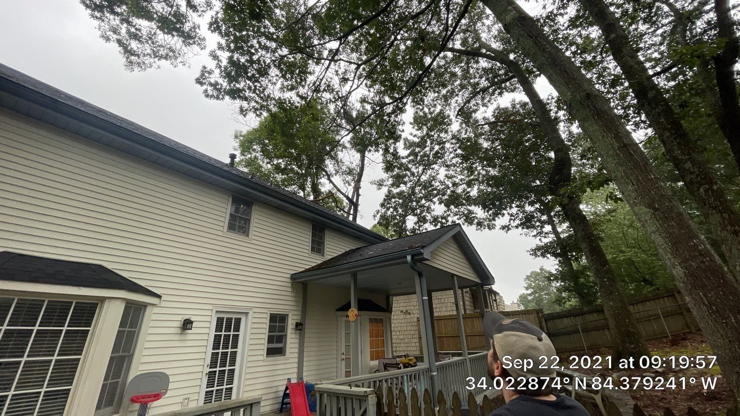 Roswell roof hail documentation photo