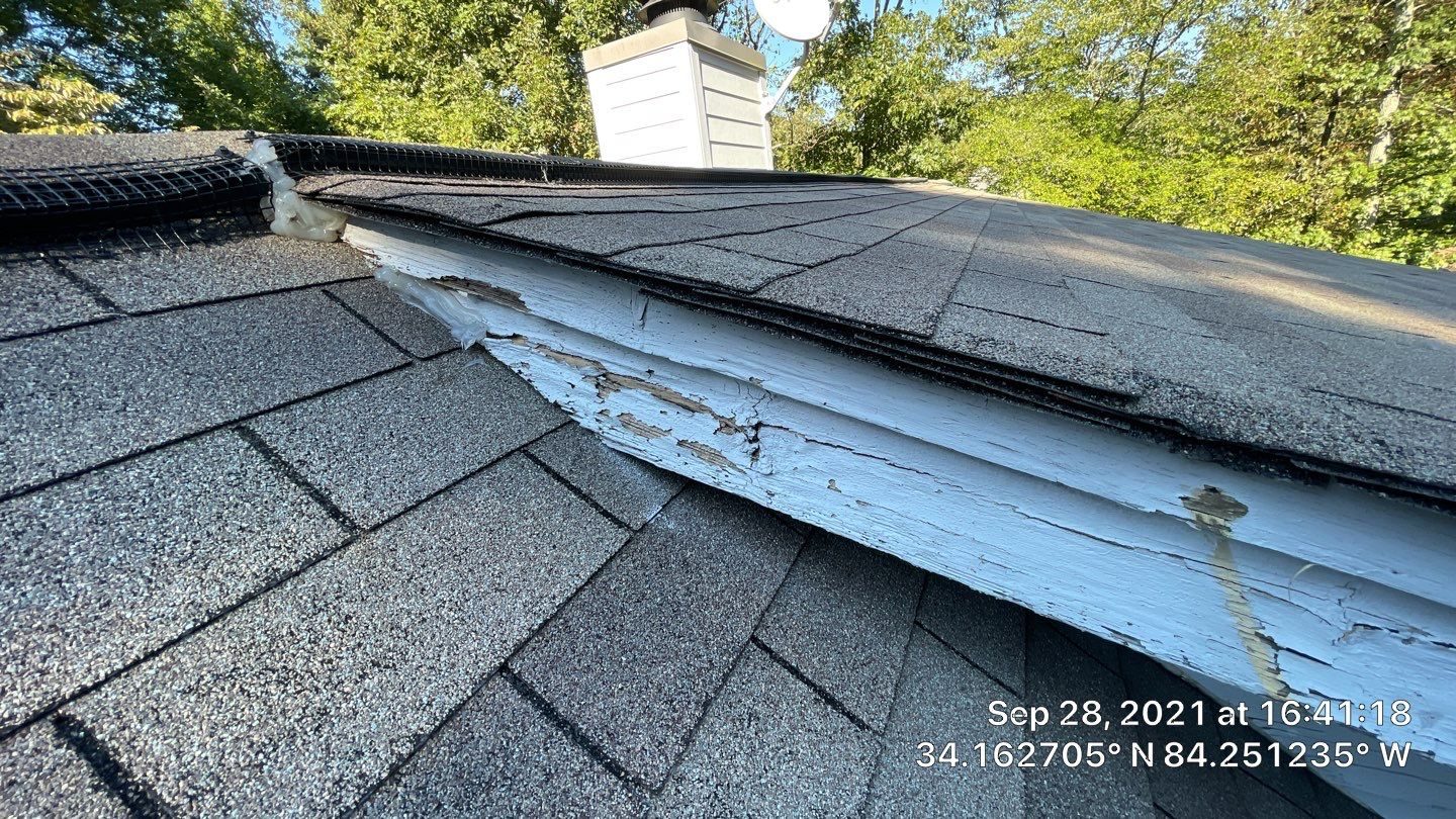Milton roof hail documentation photo