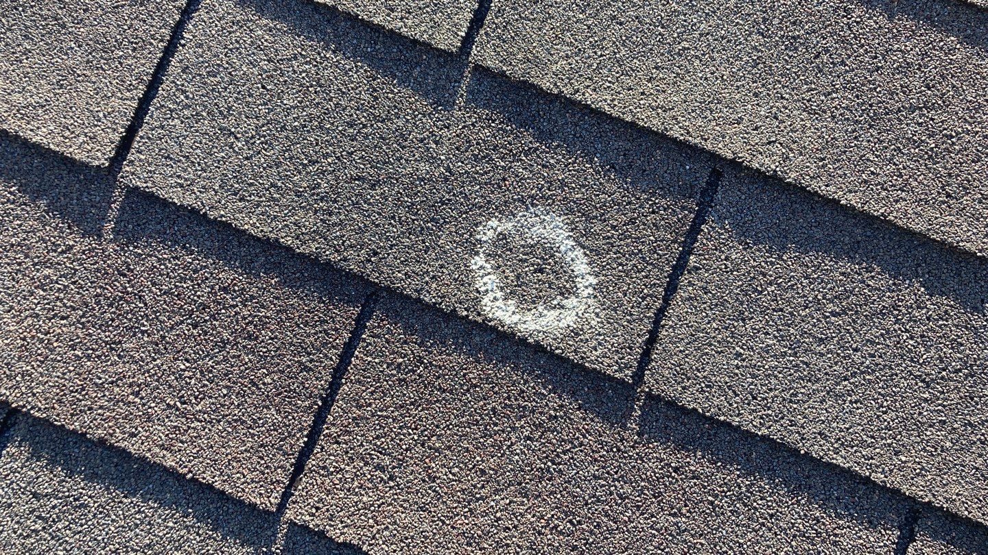 Sugar Hill roof granule documentation photo