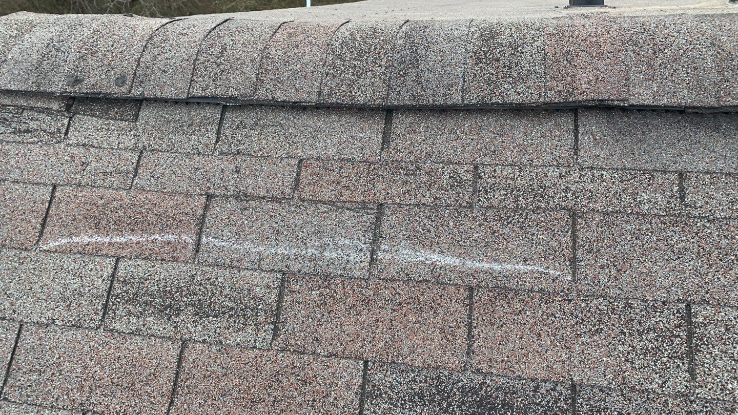 Alpharetta roof hail documentation photo