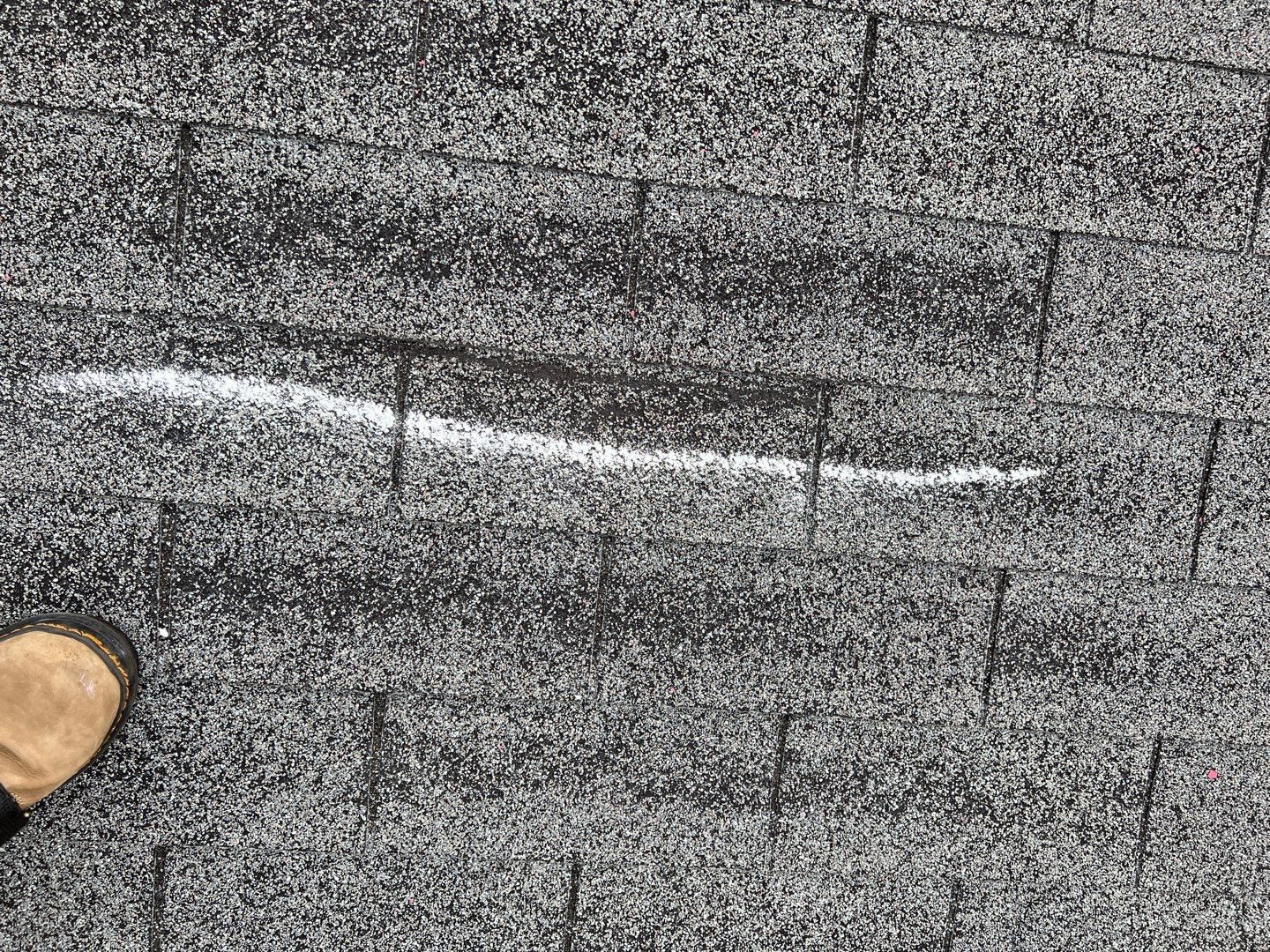 Alpharetta roof hail documentation photo