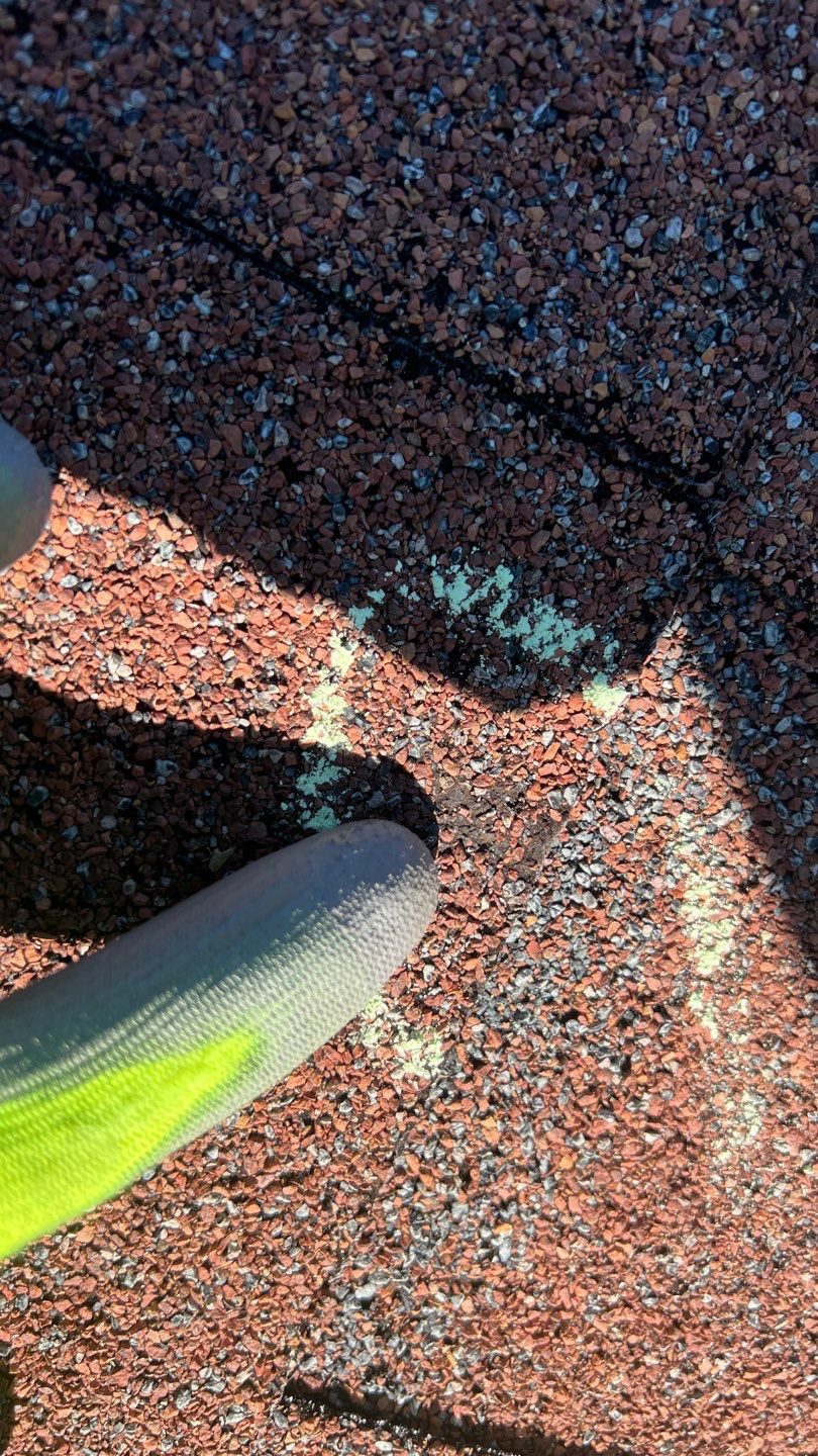 Roswell roof granule documentation photo
