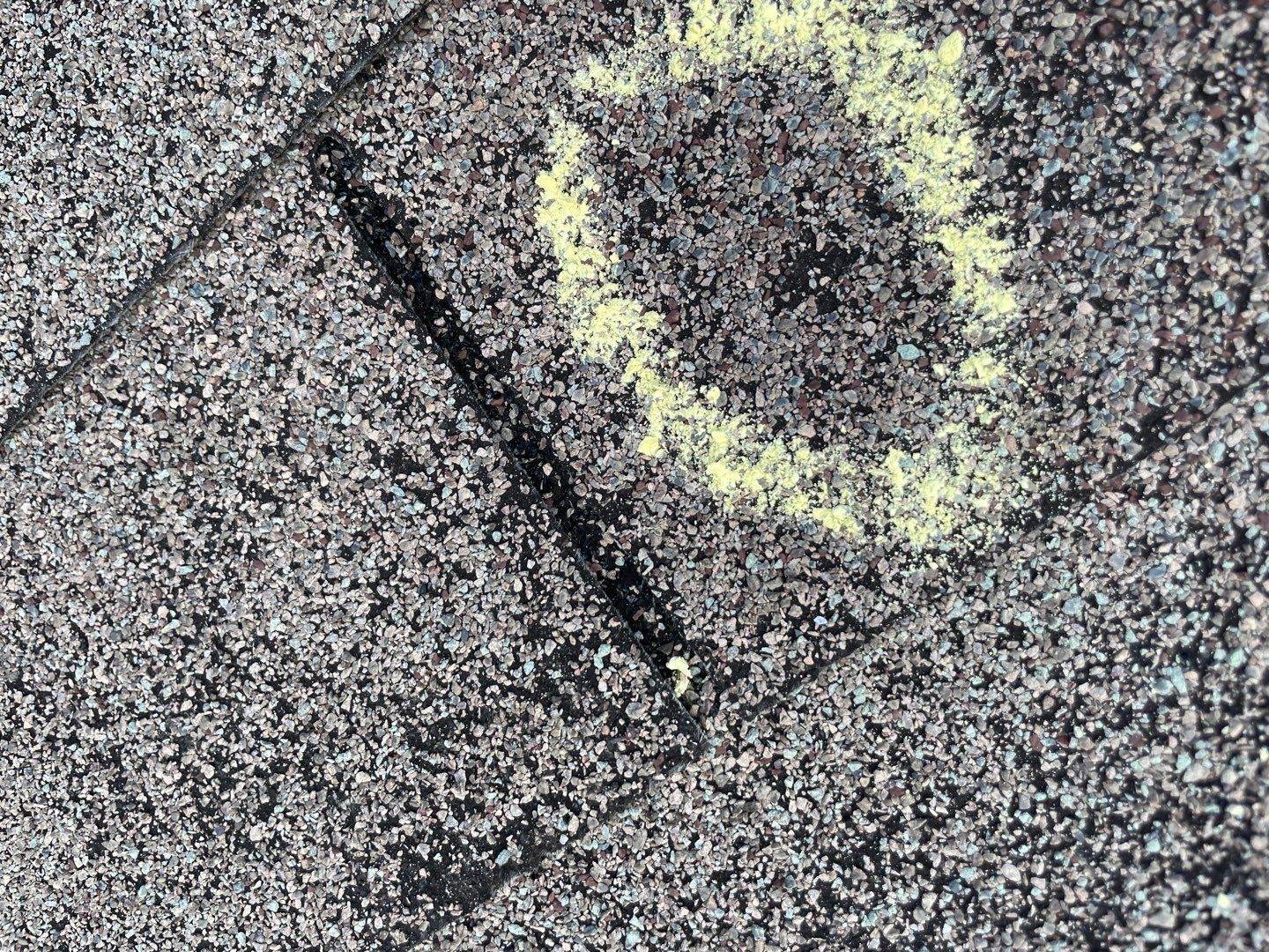 Johns Creek roof granule documentation photo