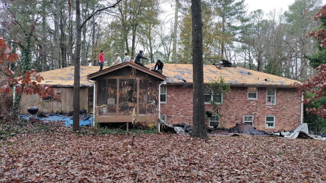 Marietta roof granule documentation photo