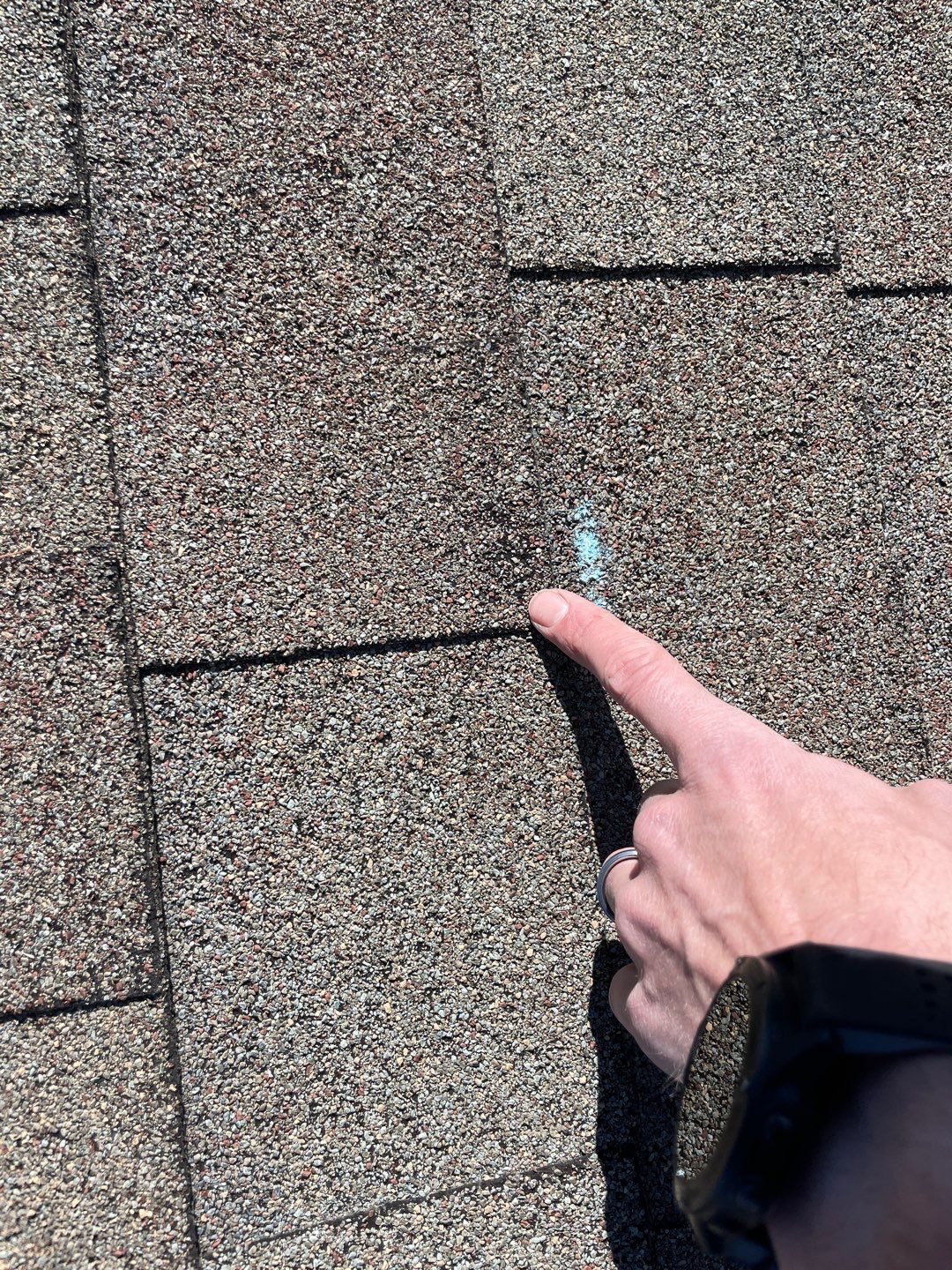 Holly Springs roof hail documentation photo