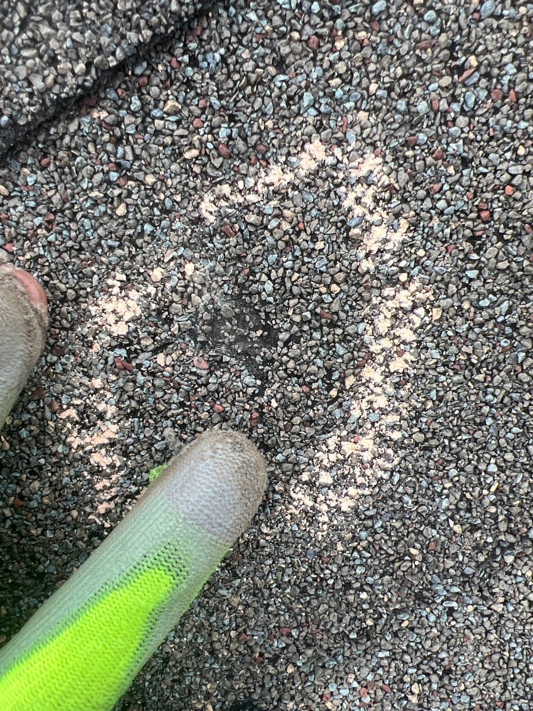 Holly Springs roof granule documentation photo
