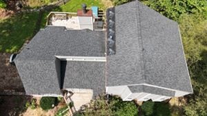 Aerial view of a residential roof used for condition documentation
