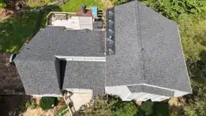 Aerial view of a residential roof used for condition documentation
